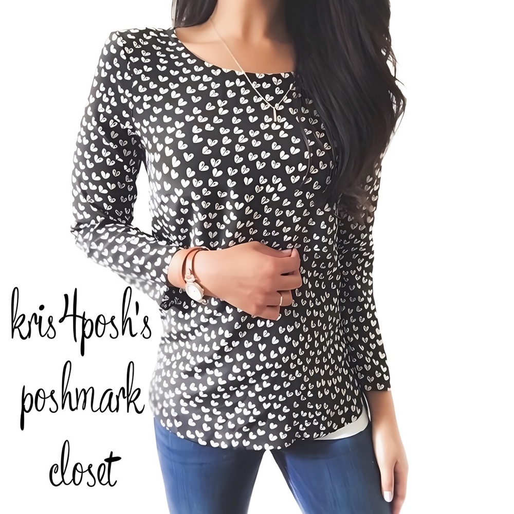 Anthropologie Maeve Blouse Silk Linosa Hearts